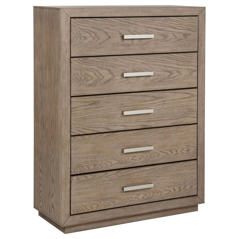 Gibbons Barley - 5 Drawer Bedroom Chest - Brown by HouseOfZazla