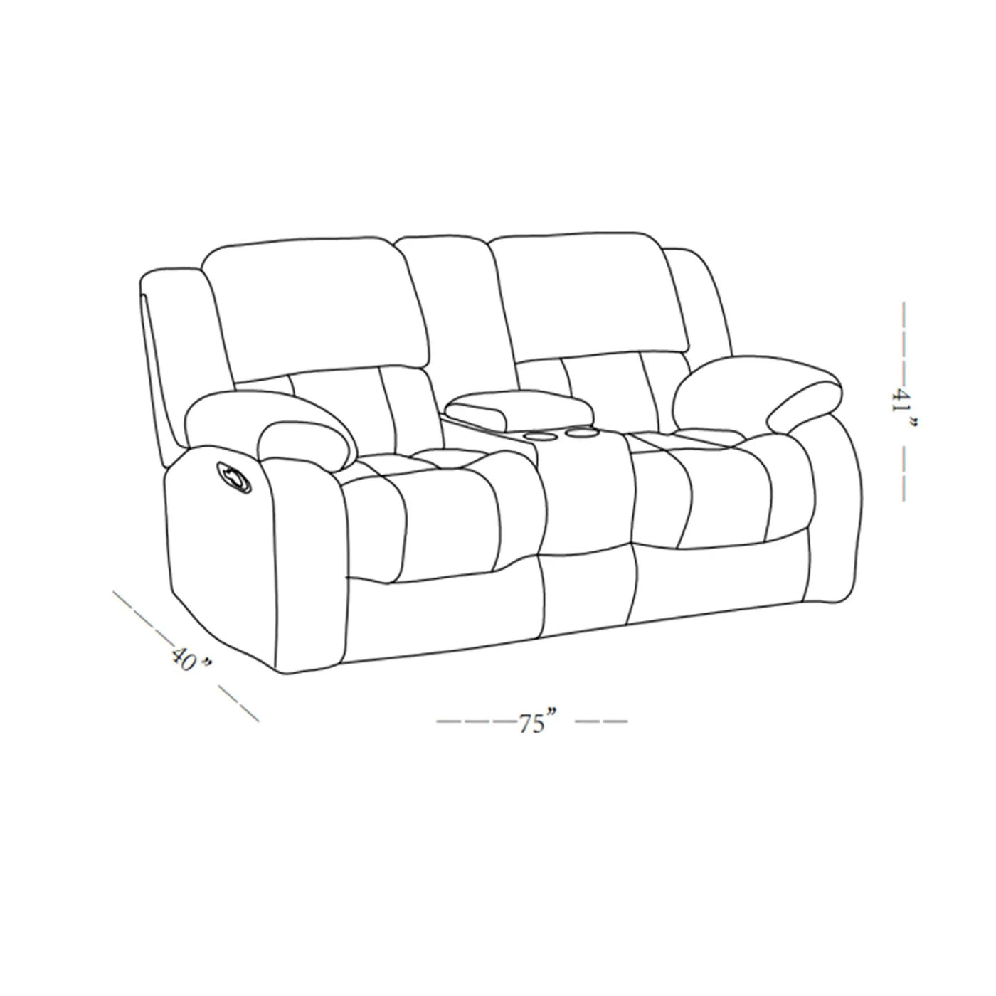 Stonic - Console Reclining Loveseat by HouseOfZazla