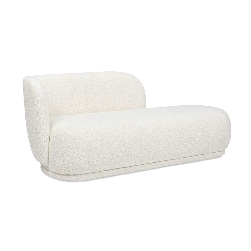 Aire - RAF Modern Rounded Chaise Lounge - Ivory White by HouseOfZazla