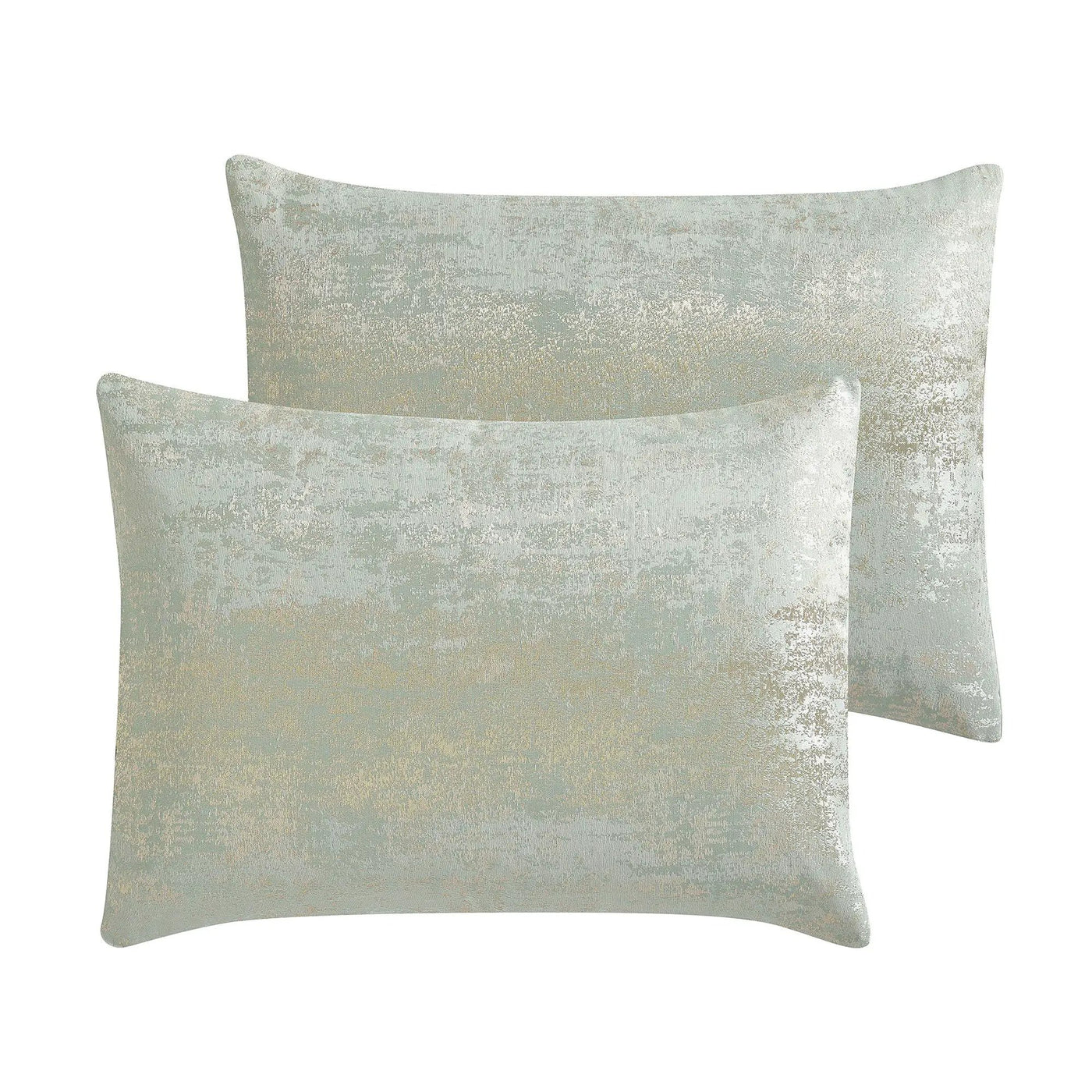 Vesta Gold Satin Circle-Quilted 7-Piece Comforter Set by HouseOfZazla