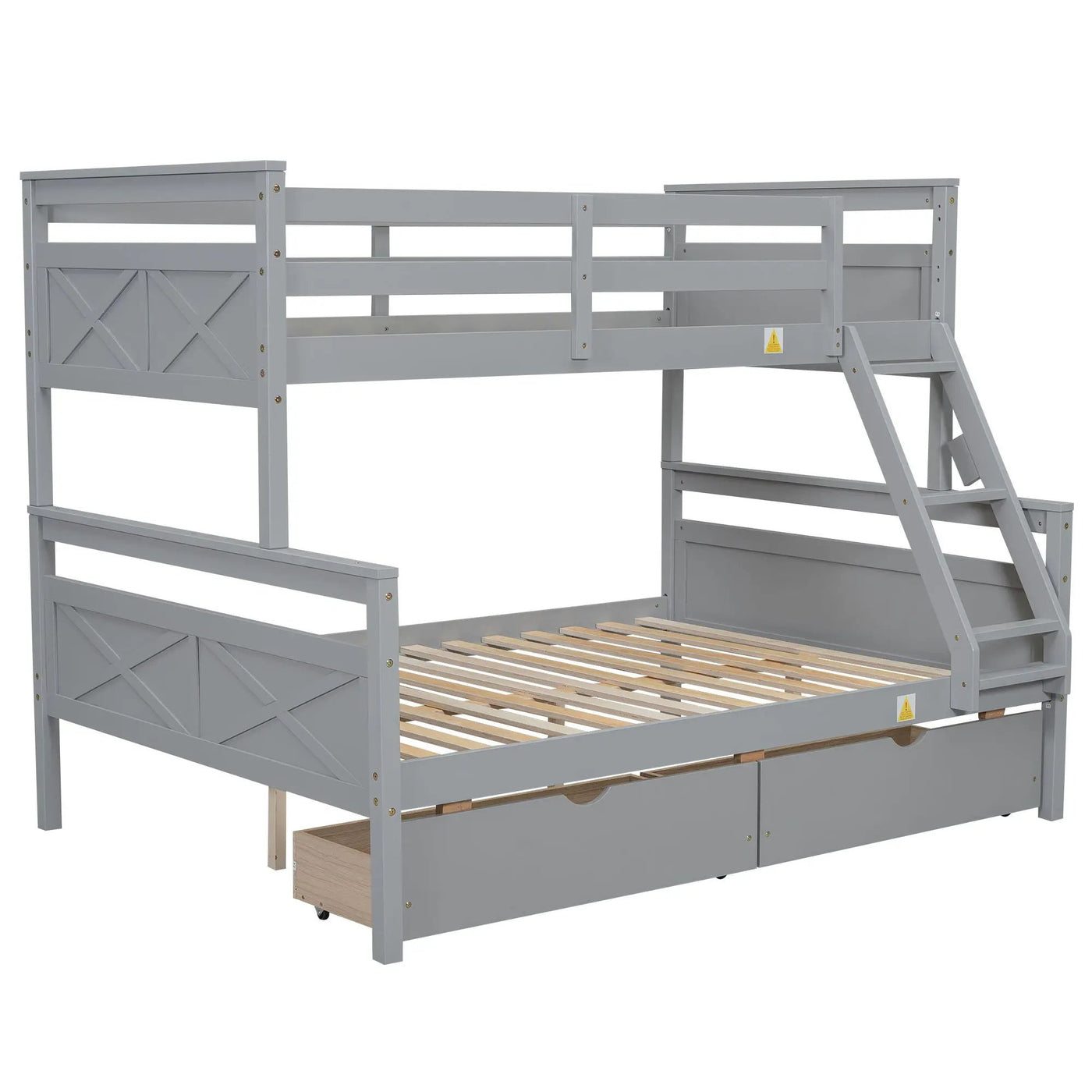 Bunk Bed With Ladder And Safety Guardrail by HouseOfZazla