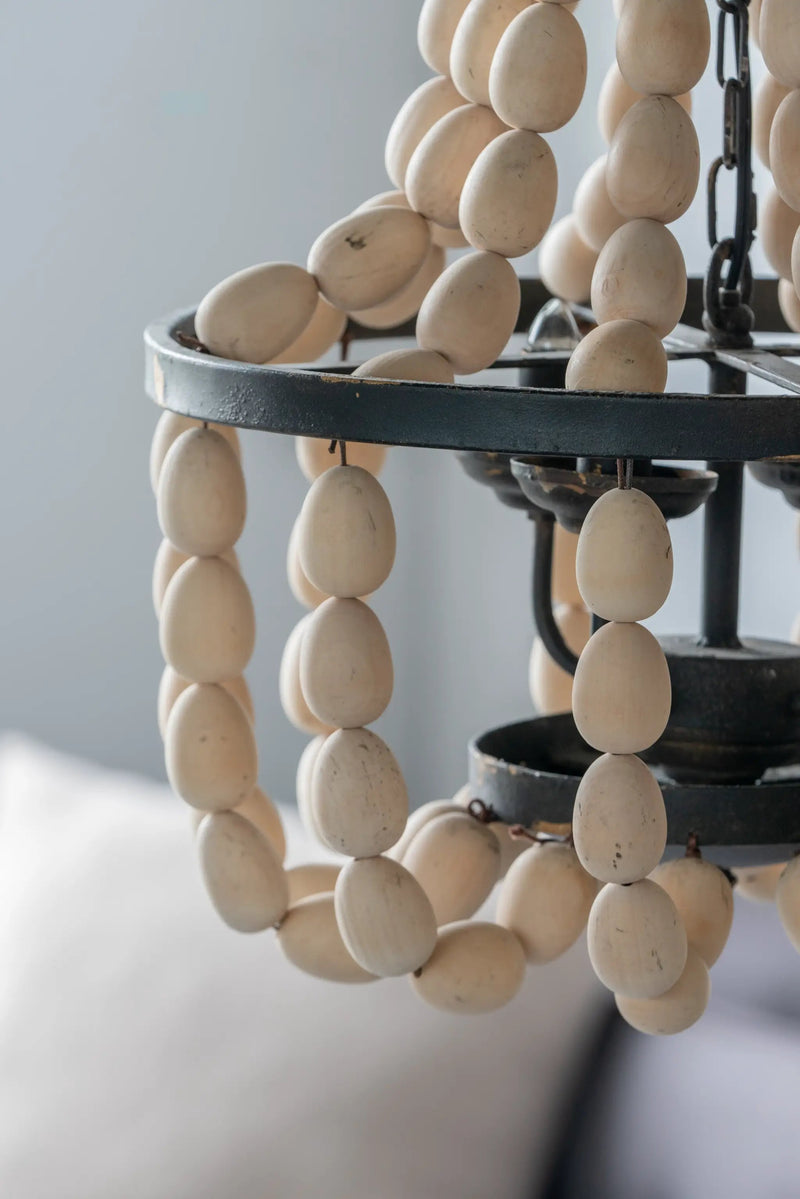 Large Beaded 4-Light Chandelier by HouseOfZazla