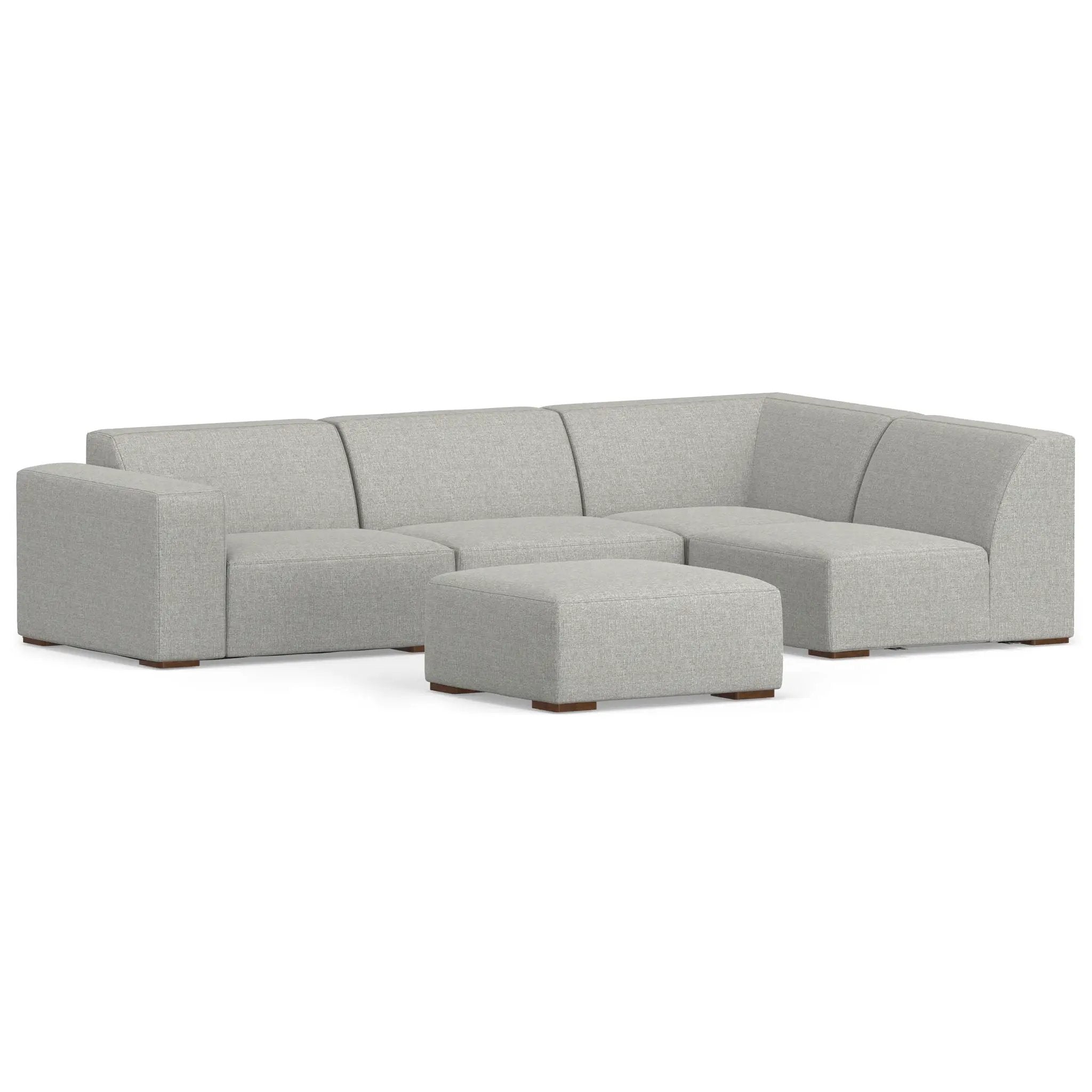 Rex - Handcrafted Sectional Sofa And Ottoman by HouseOfZazla