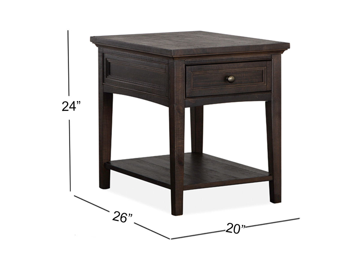 Westley Falls - Rectangular End Table - Graphite, photo 4 of 7