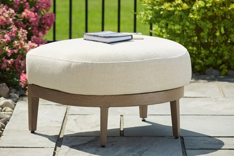 Serene Bay - Ottoman With Cushion - Dark Brown / White by Unique Piece Furniture