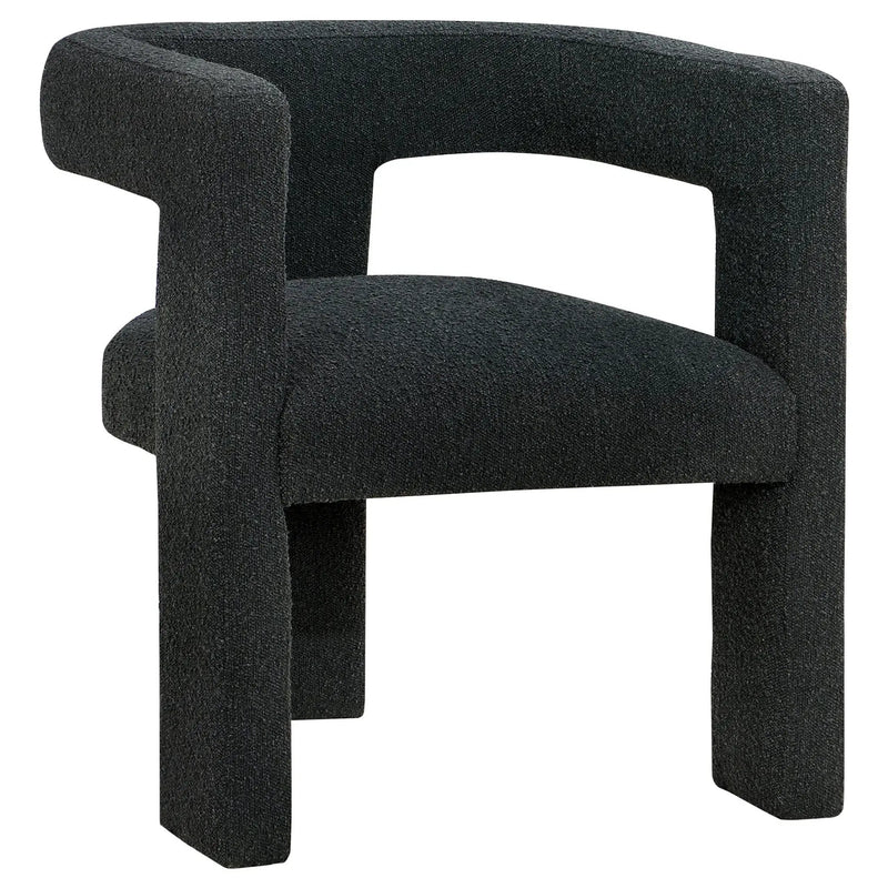 Petra Boucle Upholstered Accent Side Chair Black by Unique Piece Furniture