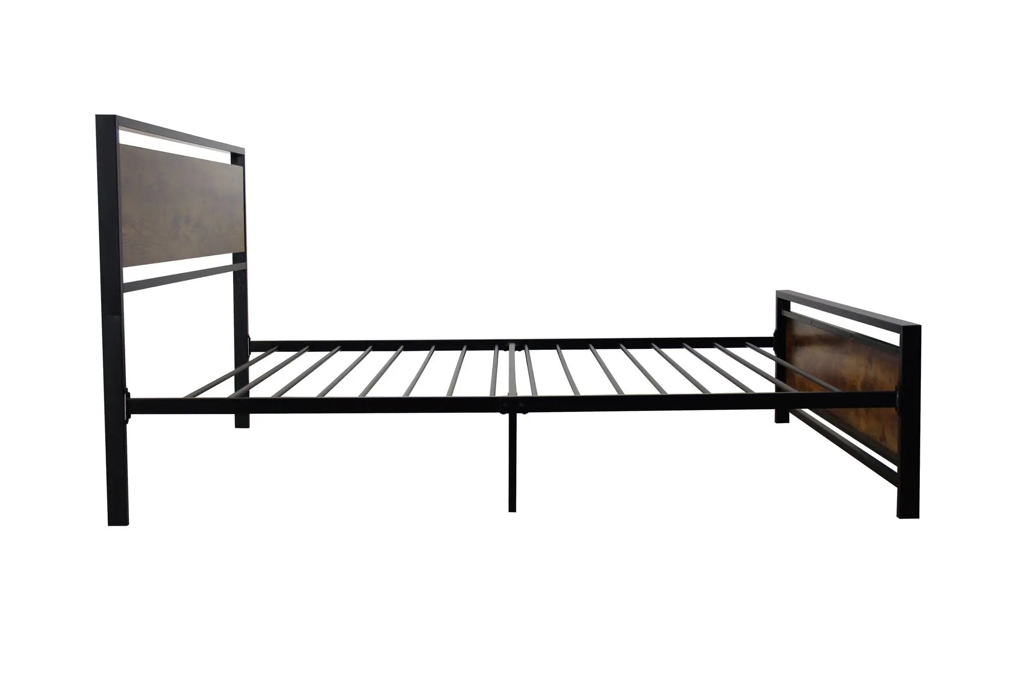Twin Size Metal Bed Frame, Modern Style and Comfort - Black by HouseOfZazla