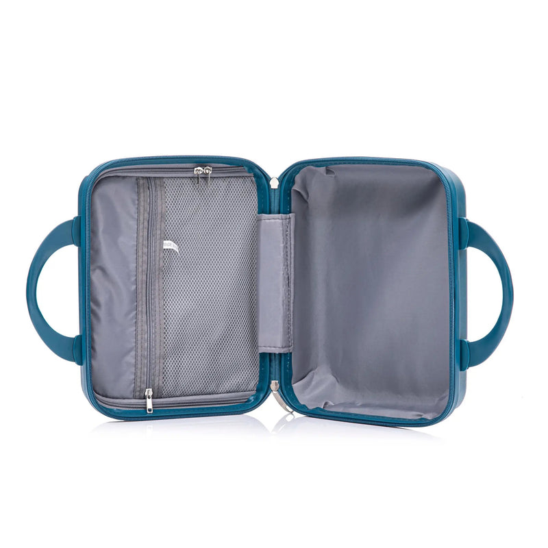 14"/20"/24"/28" 4-Piece PP Spinner Wheel Luggage Set with Cosmetic Case (Blue) by HouseOfZazla