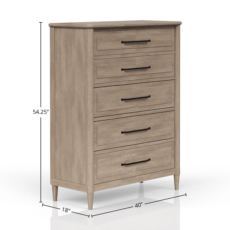 5 Drawer Chest with Felt-Lined and Cedar Drawers - Sand, photo 4 of 5