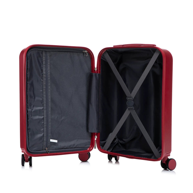14'/20' 2 pcs ABS Spinner Wheel Luggage Set with Combination Lock and Front Opening Design by HouseOfZazla