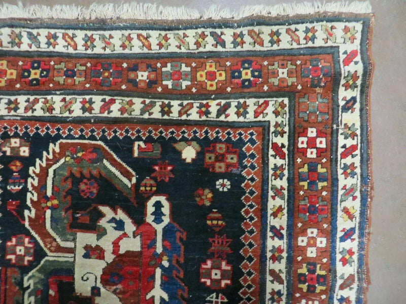3' 7" X 14' Antique Handmade Caucasian Wool Rug Carpet Nice by Jewel Rugs