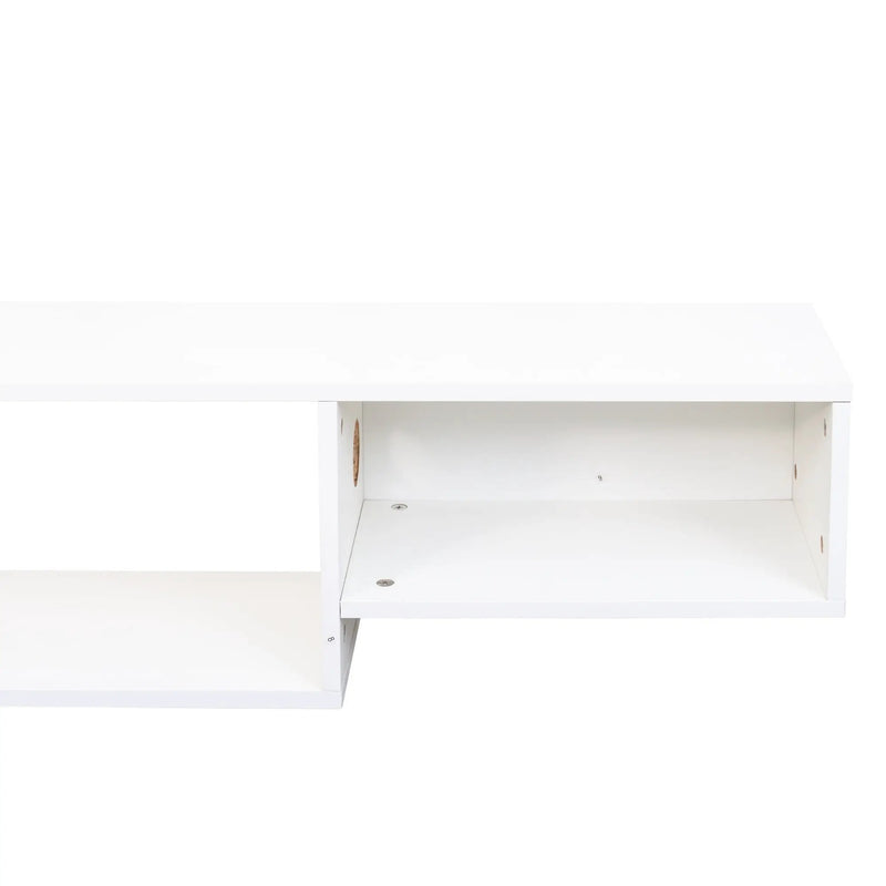 65.35in Wall Mounted Floating TV Stand with 20 Color LEDs and Charging Station by HouseOfZazla