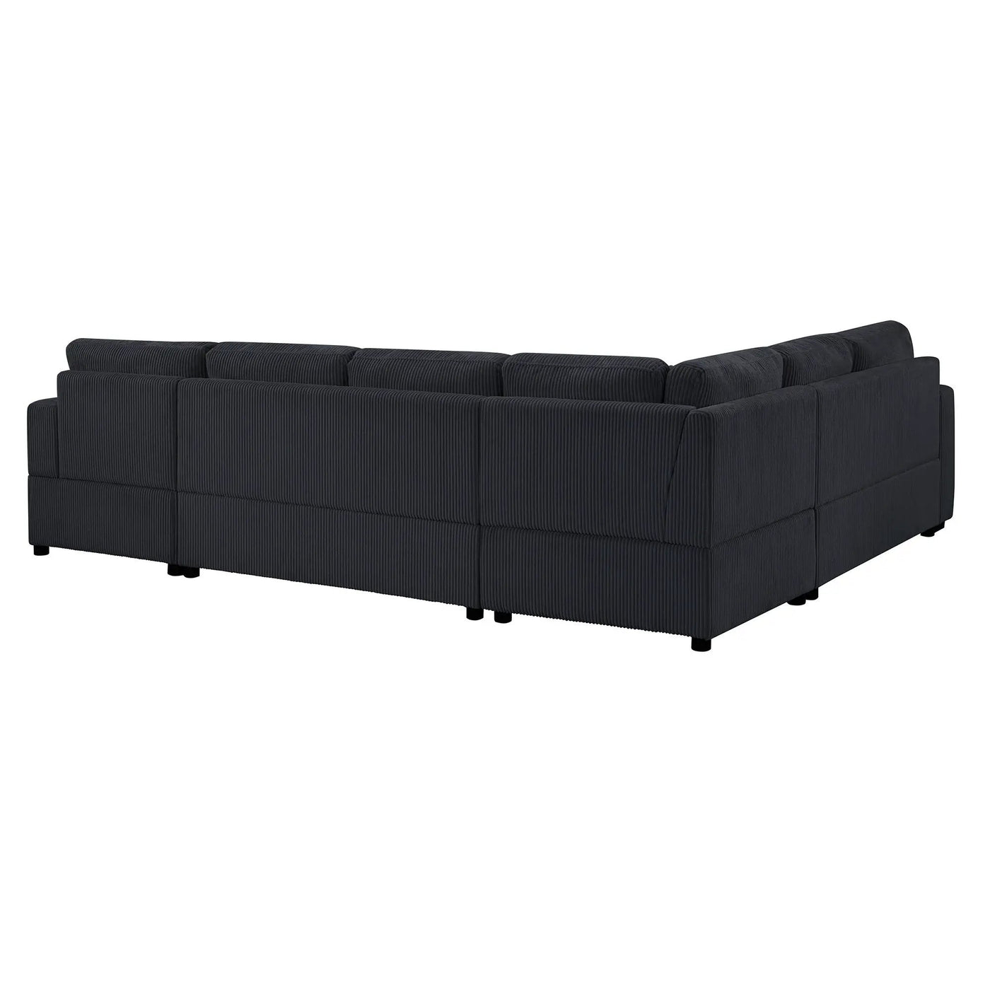 Oversized Sectional U-Shaped Sofa With Chaise Lounge And Three Soft Throw Pillows by HouseOfZazla