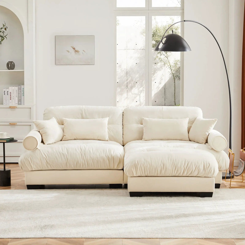 Super Comfort Oversized Modular Sectional Sofa With Movable Ottoman by Unique Piece Furniture