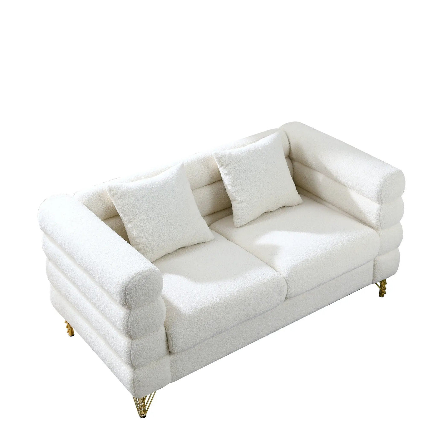 Oversized 2 Seater Sectional Sofa With Deep Seating And 2 Pillows by HouseOfZazla