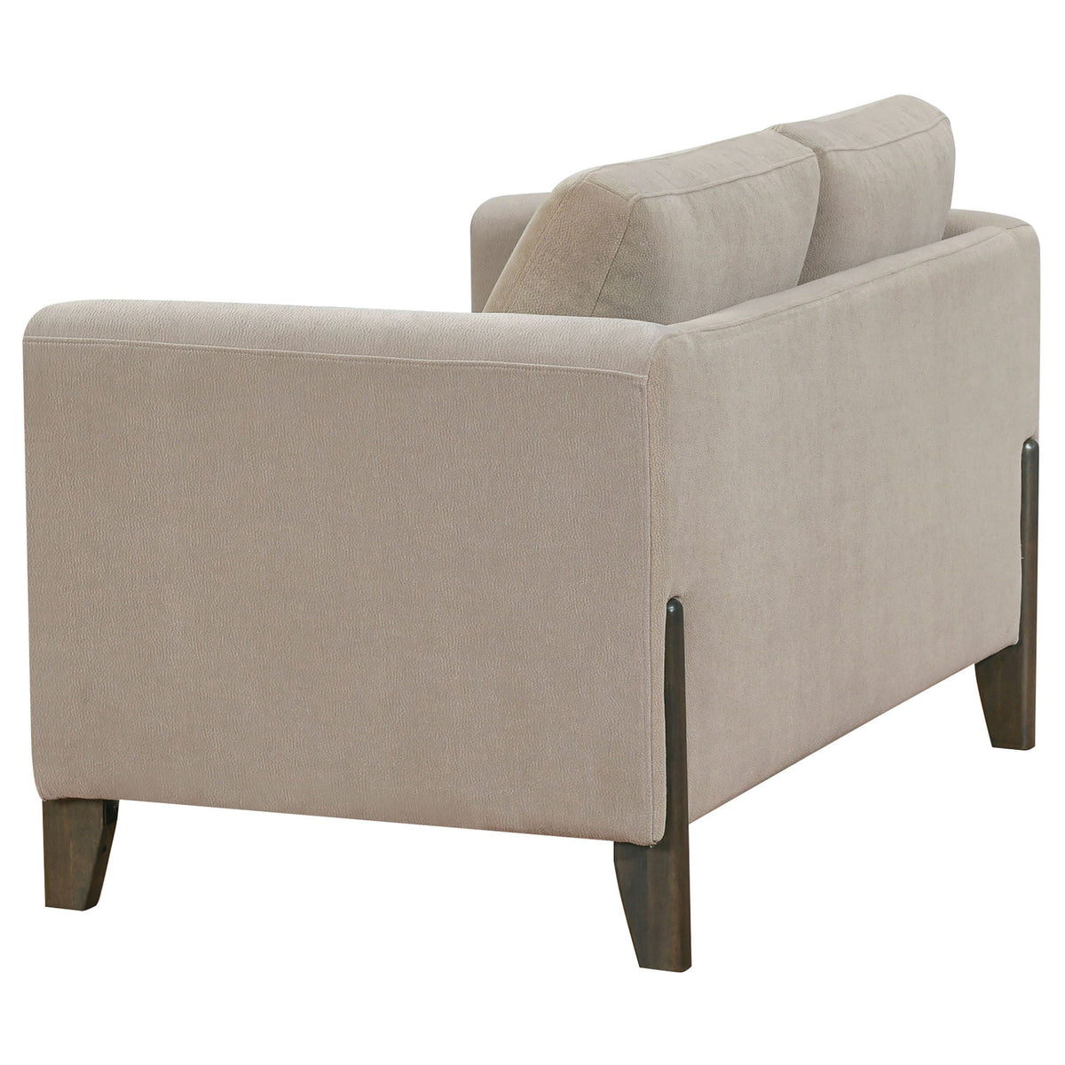 Islington Fabric Upholstered Panel Arm Loveseat Taupe, photo 5 of 7