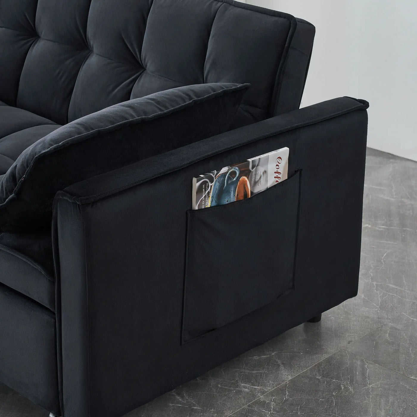 Sofa Bed With Pockets, 3 In 1 Convertible For Living Room by HouseOfZazla