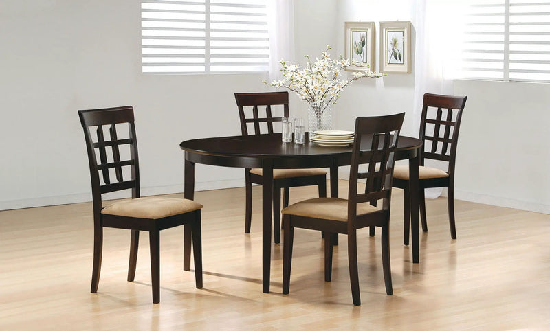 Gabriel 5-piece Extension Leaf Dining Table Set Cappuccino by Unique Piece Furniture