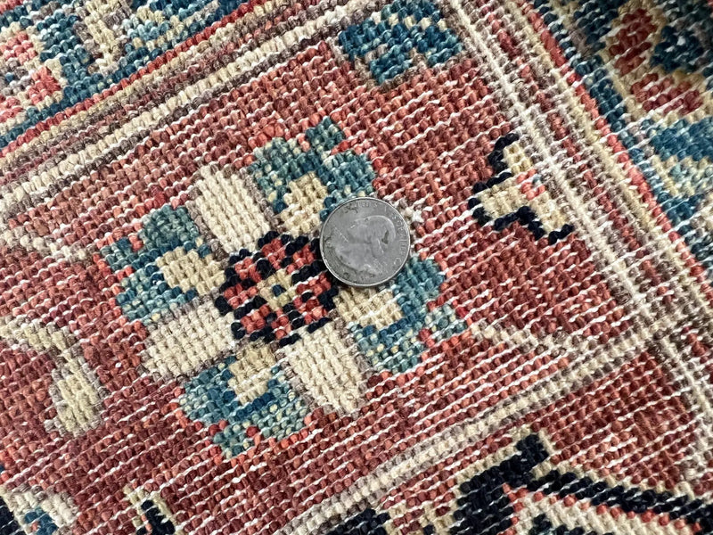 Peshawar Rug 5x7, Wool Hand Knotted Handmade Vintage Carpet, Serapi Design, Pakistani Rug 5 x 7 ft, Medium Sized, Geometric Rug by Jewel Rugs