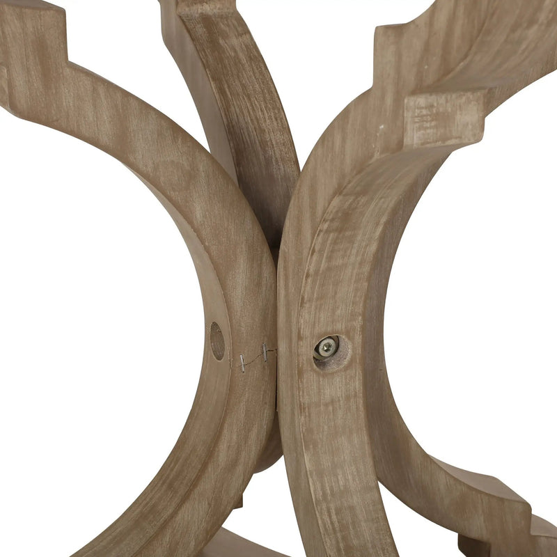 French Country Accent Table With Hourglass Design - Natural by HouseOfZazla