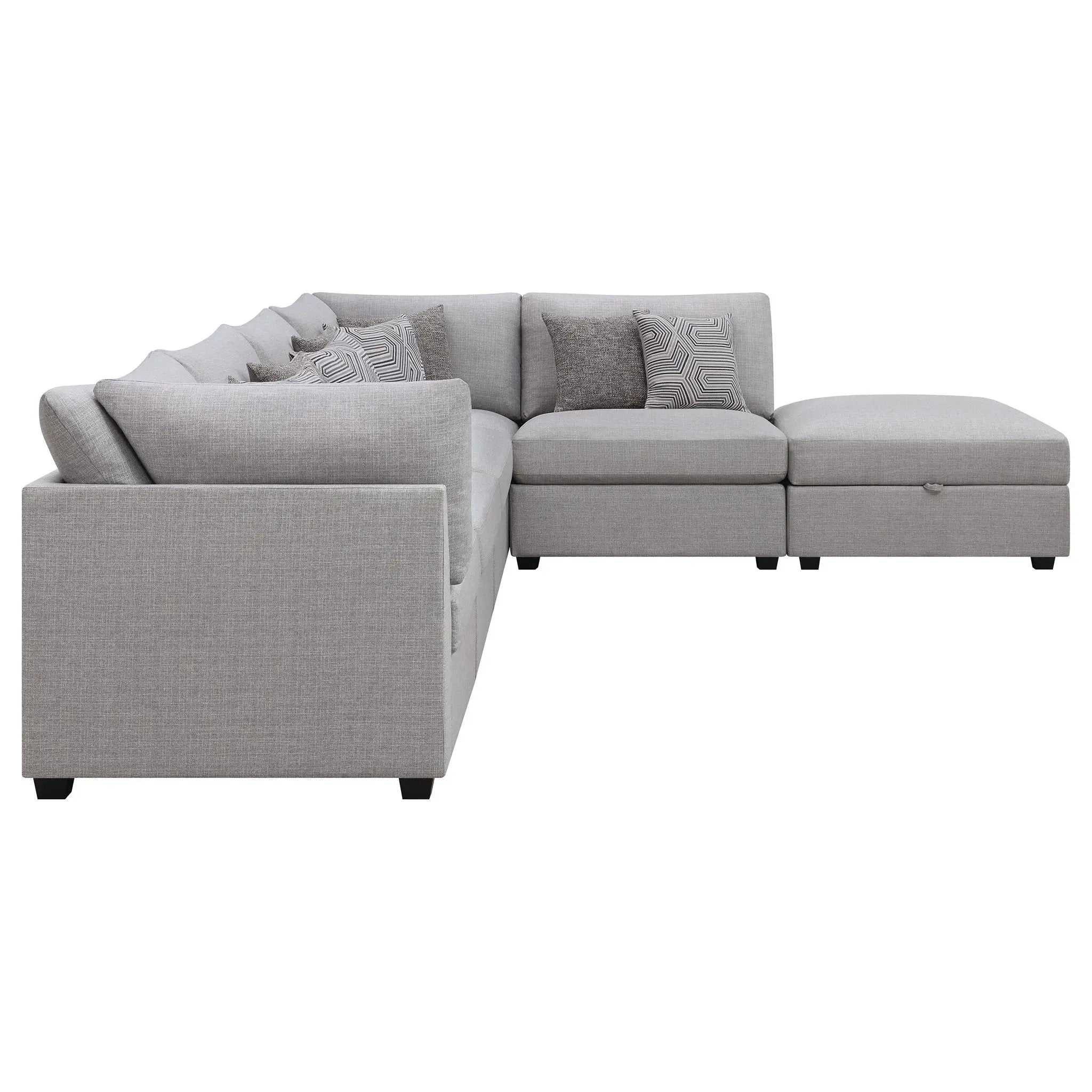 Cambria 6-piece Upholstered Modular Sectional Sofa Grey by Unique Piece Furniture