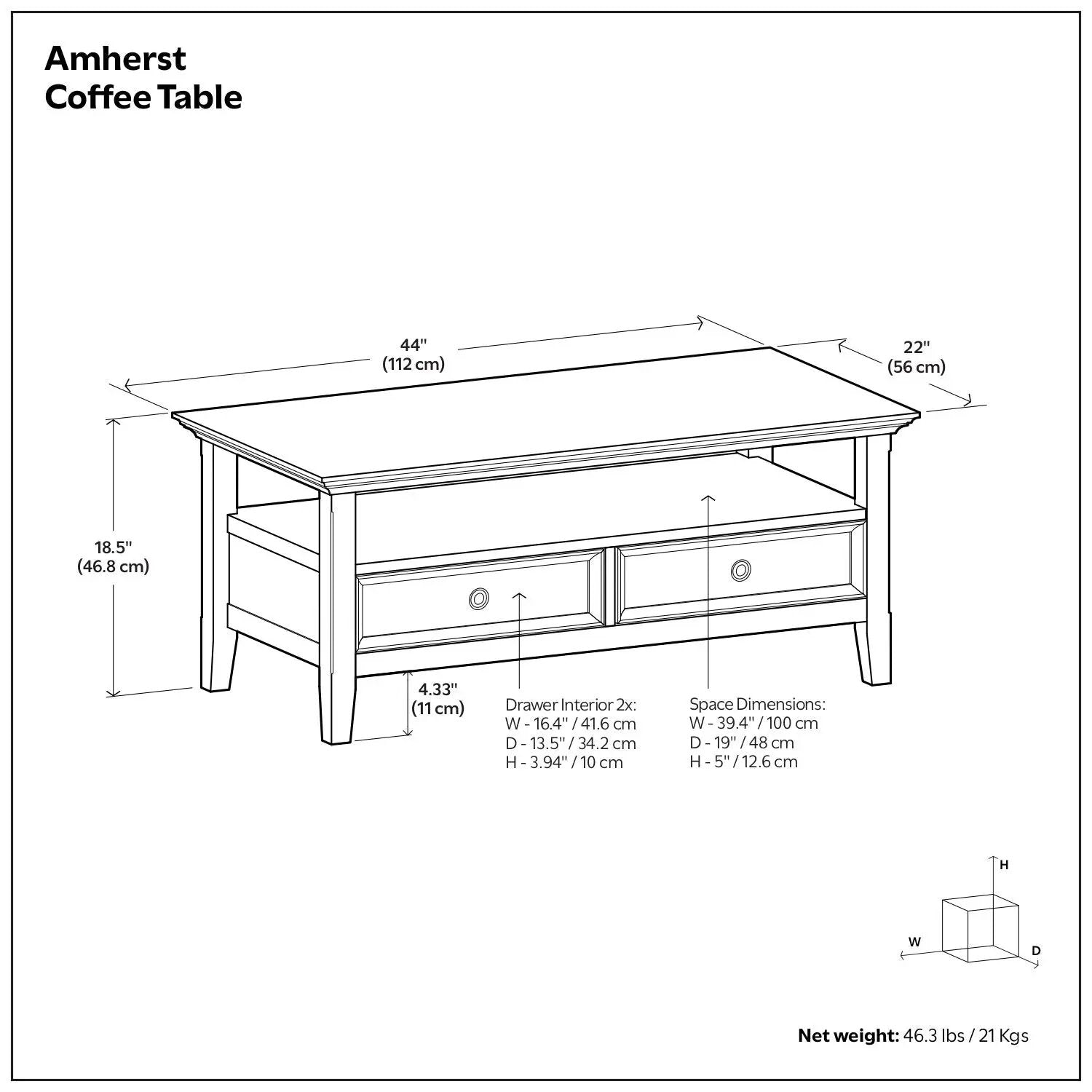 Amherst - Coffee Table - Hickory Brown by Unique Piece Furniture