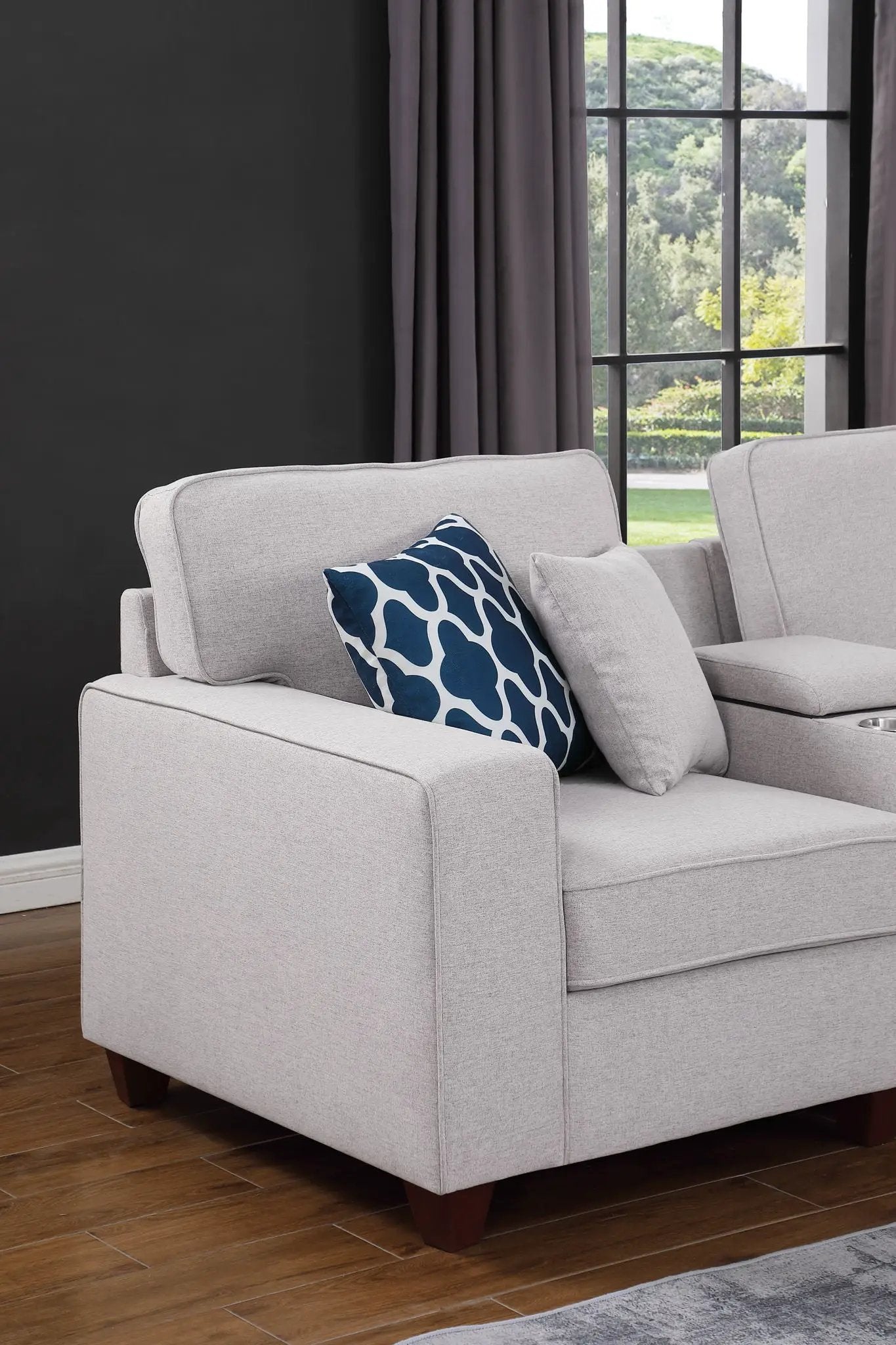 Tina - 8 Piece Upholstered Sectional With Ottoman by HouseOfZazla