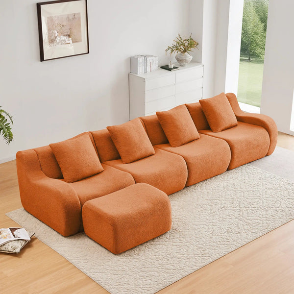 L-Shaped 4-Seat Boneless Sofa, photo 2 of 10