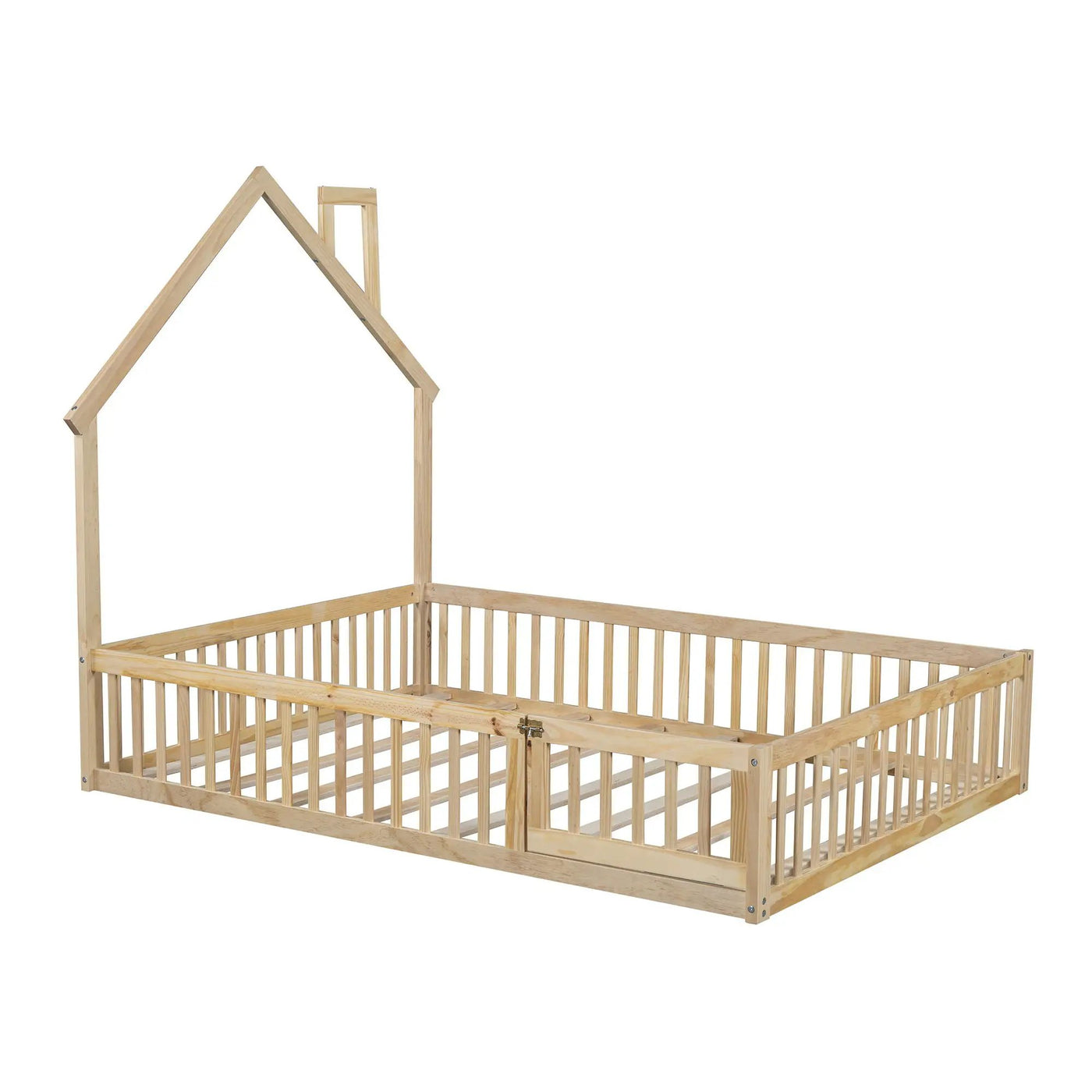 House Platform Bed With Guardrail by HouseOfZazla