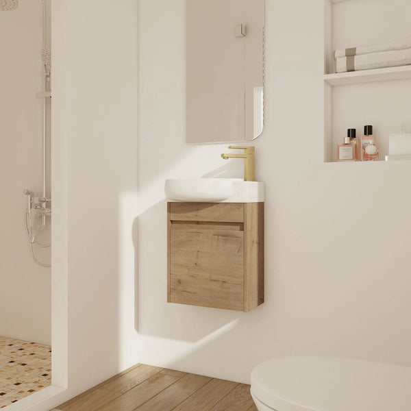 Soft Close Doors Bathroom Vanity With Sink, 16 Inch, photo 2 of 10