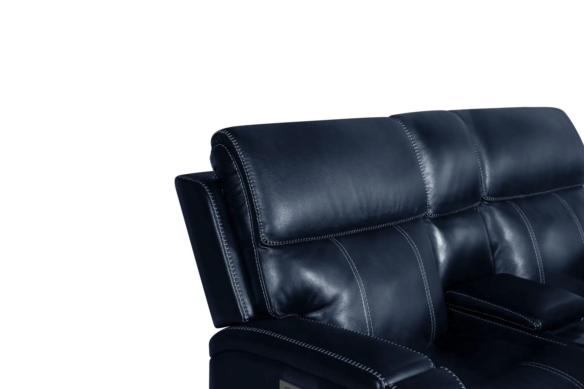 Glenwood - Power Console Loveseat-Recliner With Power And Power Headrest And Lumbar (Layflat) by Unique Piece Furniture