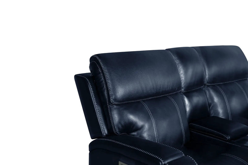 Glenwood - Power Console Loveseat-Recliner With Power And Power Headrest And Lumbar (Layflat) by Unique Piece Furniture