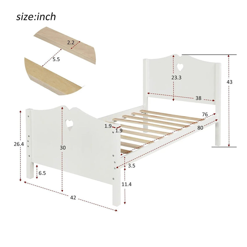 Platform Bed With Slat Support And Headboard And Footboard by Unique Piece Furniture