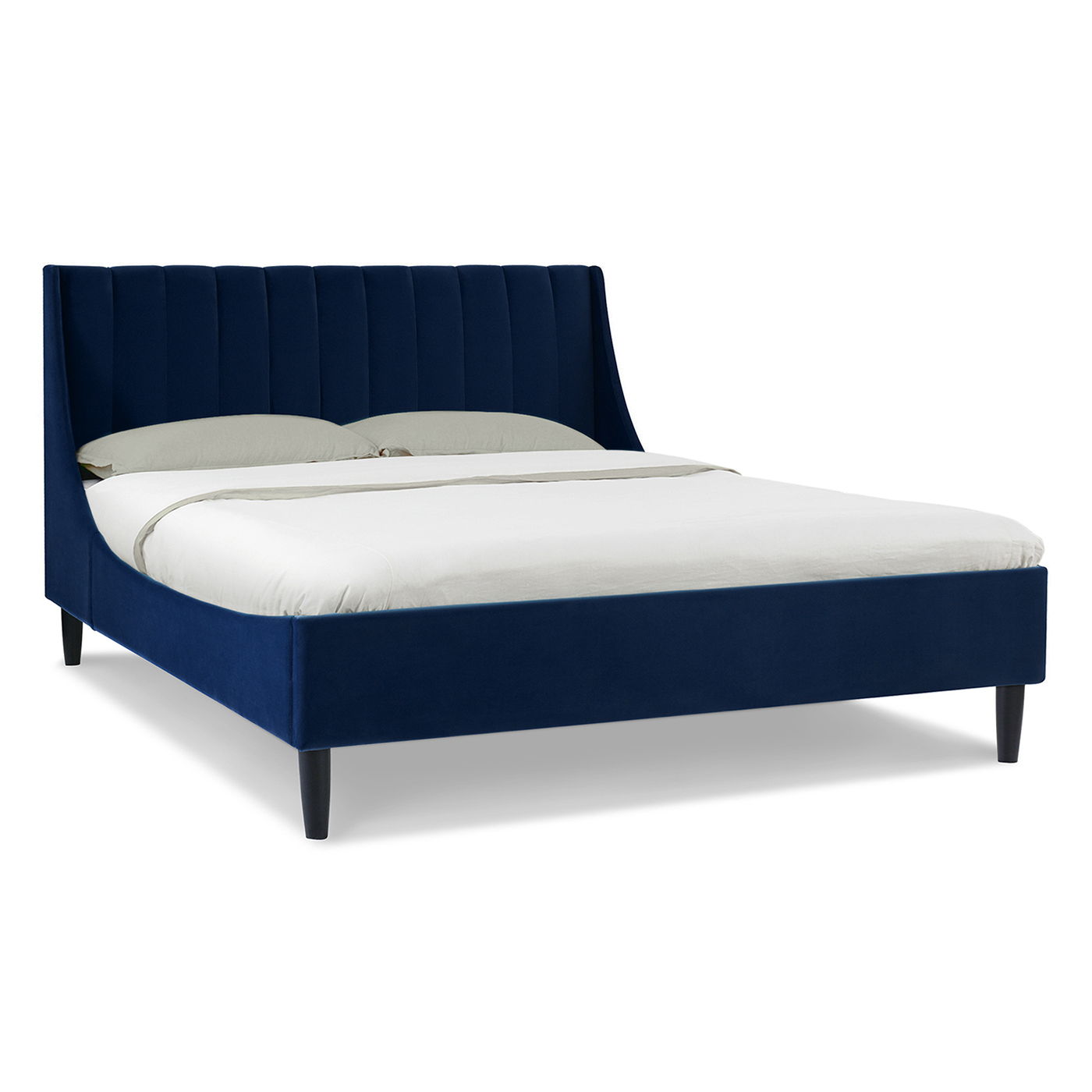 Aspen - Vertical Tufted Modern Headboard Platform Bed Set by HouseOfZazla