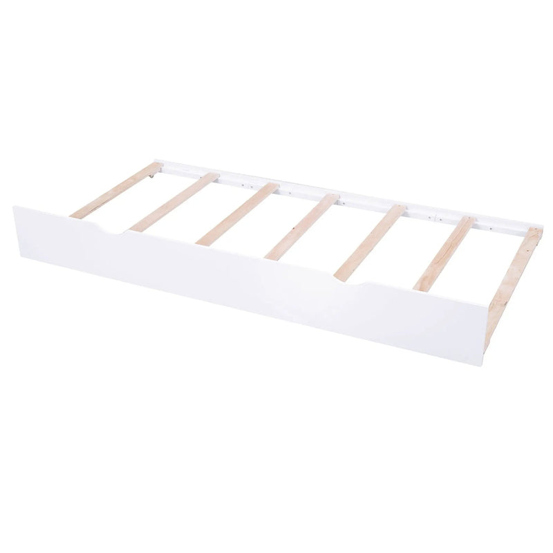 Storage Platform Bed With Pull Out Shelves And Trundle by HouseOfZazla