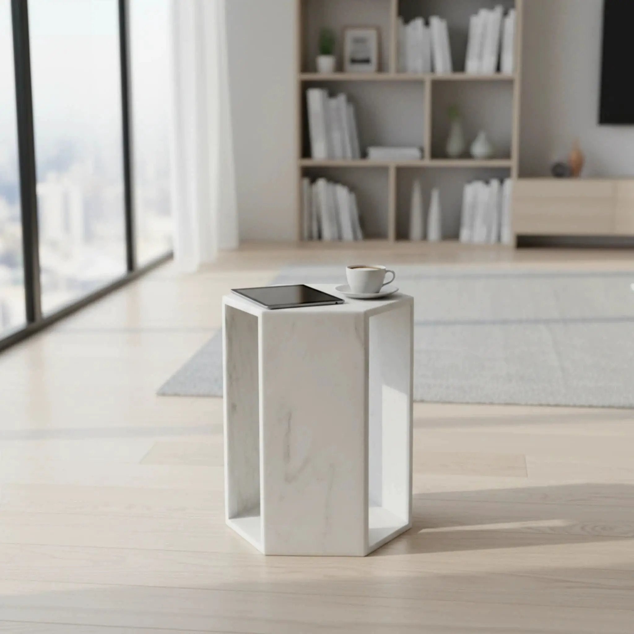 Modern Minimalist Hexagon Side Table by HouseOfZazla