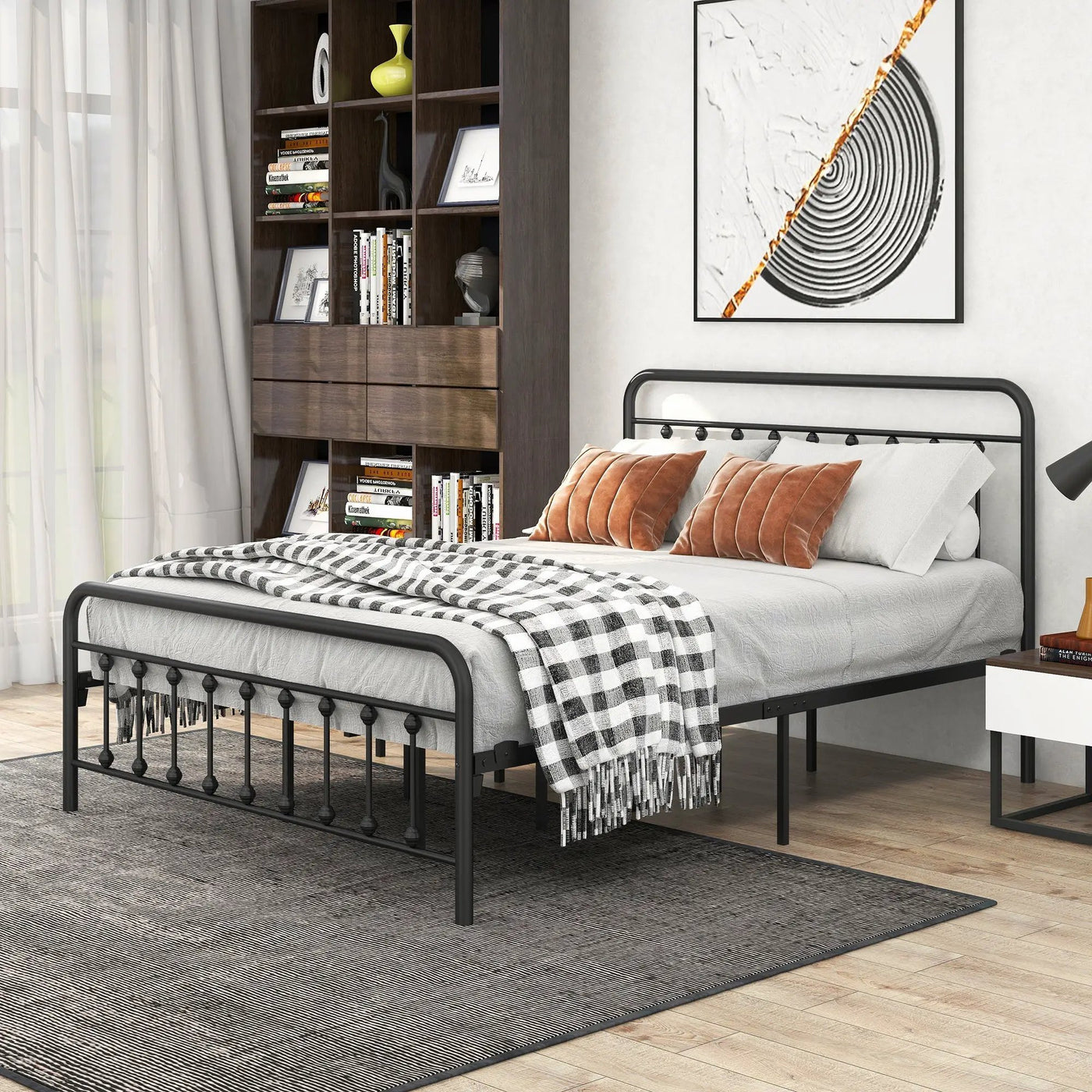 Tara Victorian-Style Steel Bed Frame by HouseOfZazla