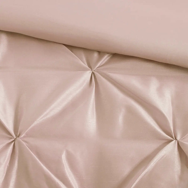 7 Piece Tufted Comforter Set Blush Queen by HouseOfZazla