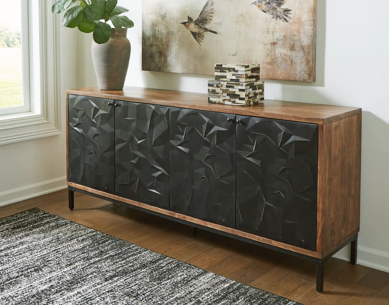 Dorannby - Accent Cabinet - Black / Brown by Unique Piece Furniture