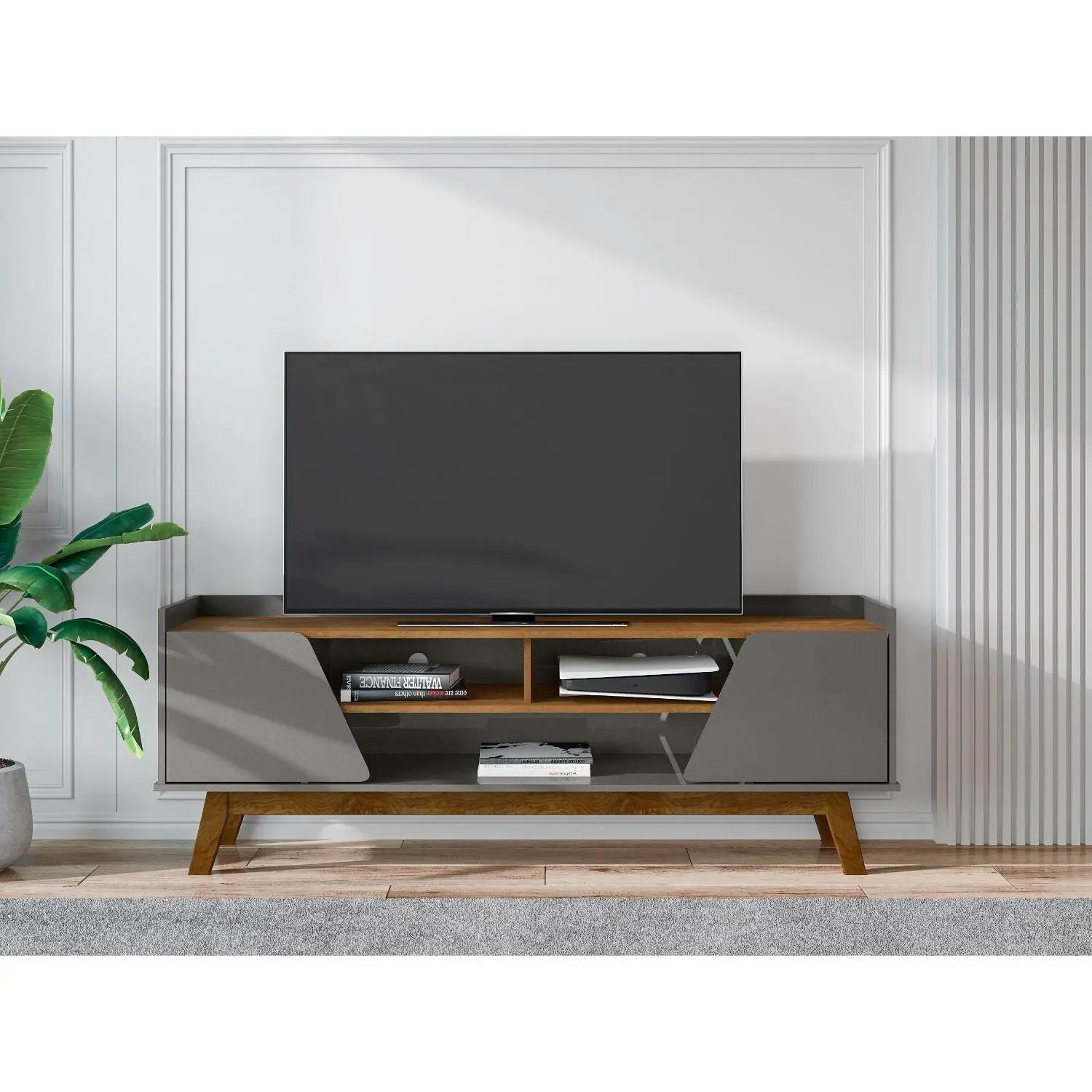 Marcus - TV Stand With 5 Shelves by HouseOfZazla