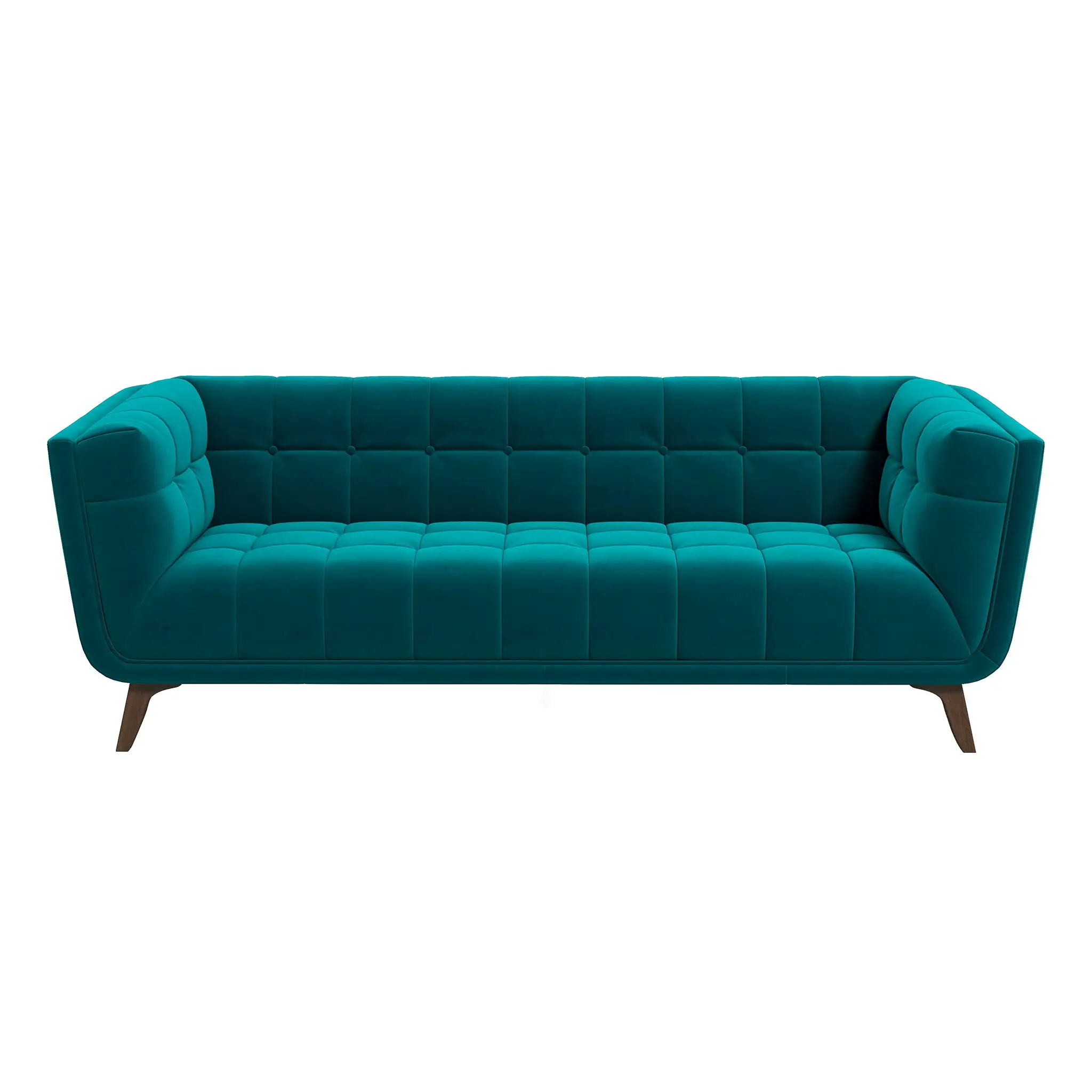 Addison Large Teal Velvet Sofa by HouseOfZazla