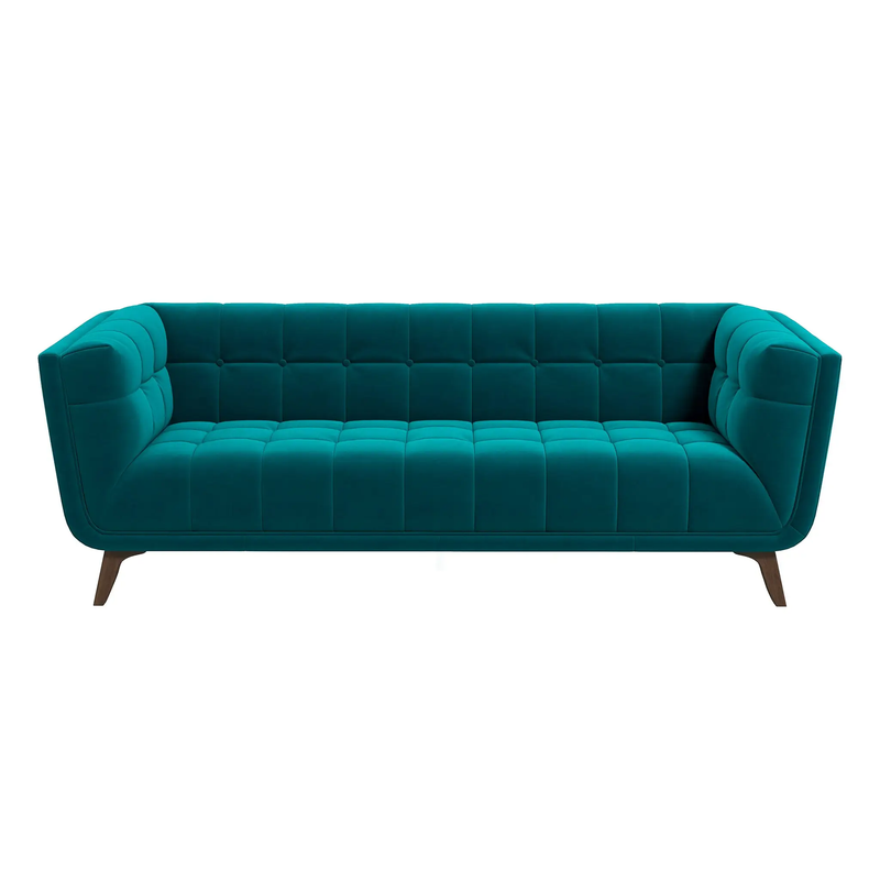 Addison Large Teal Velvet Sofa by HouseOfZazla