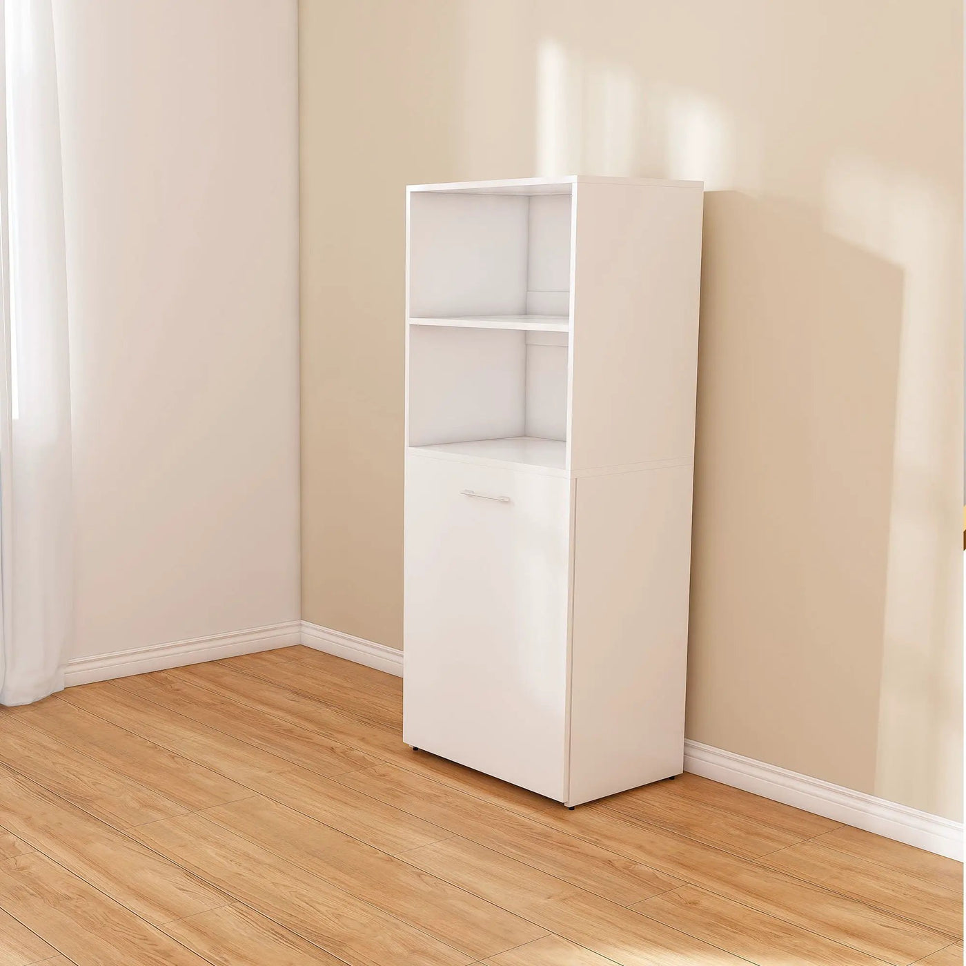Stretchable Office Desk With Storage Shelves And Mobile Wheels by HouseOfZazla