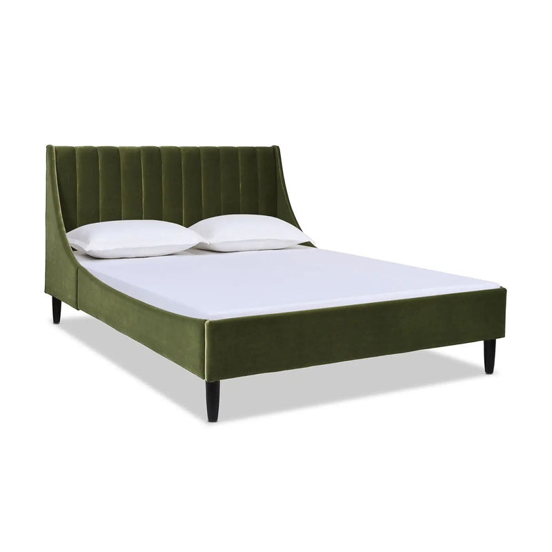 Aspen - Vertical Tufted Modern Headboard Platform Bed Set by HouseOfZazla