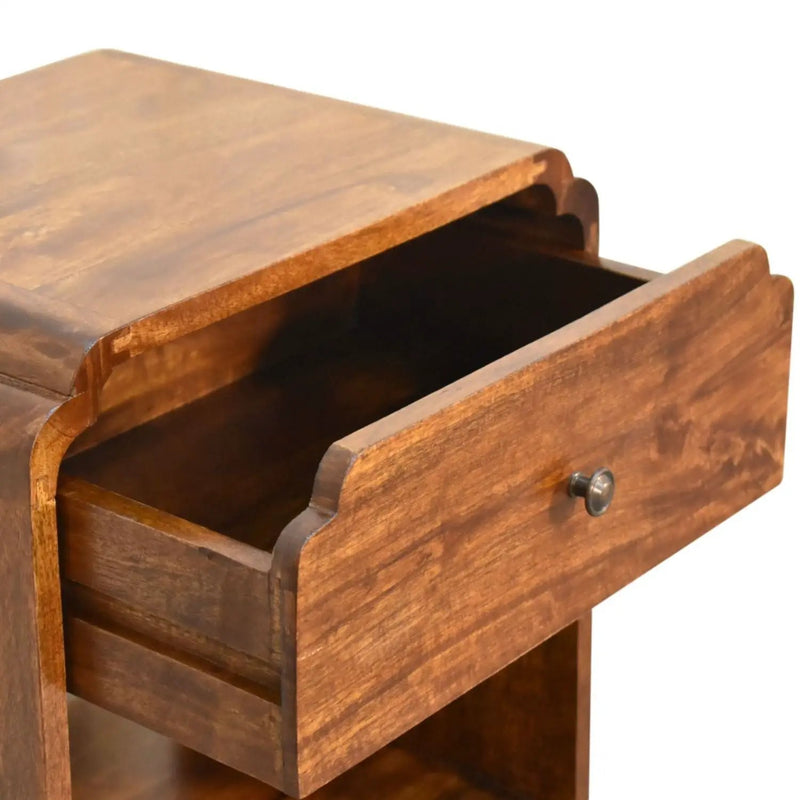 Newton - Nightstand With A Drawer And Open Shelf by HouseOfZazla