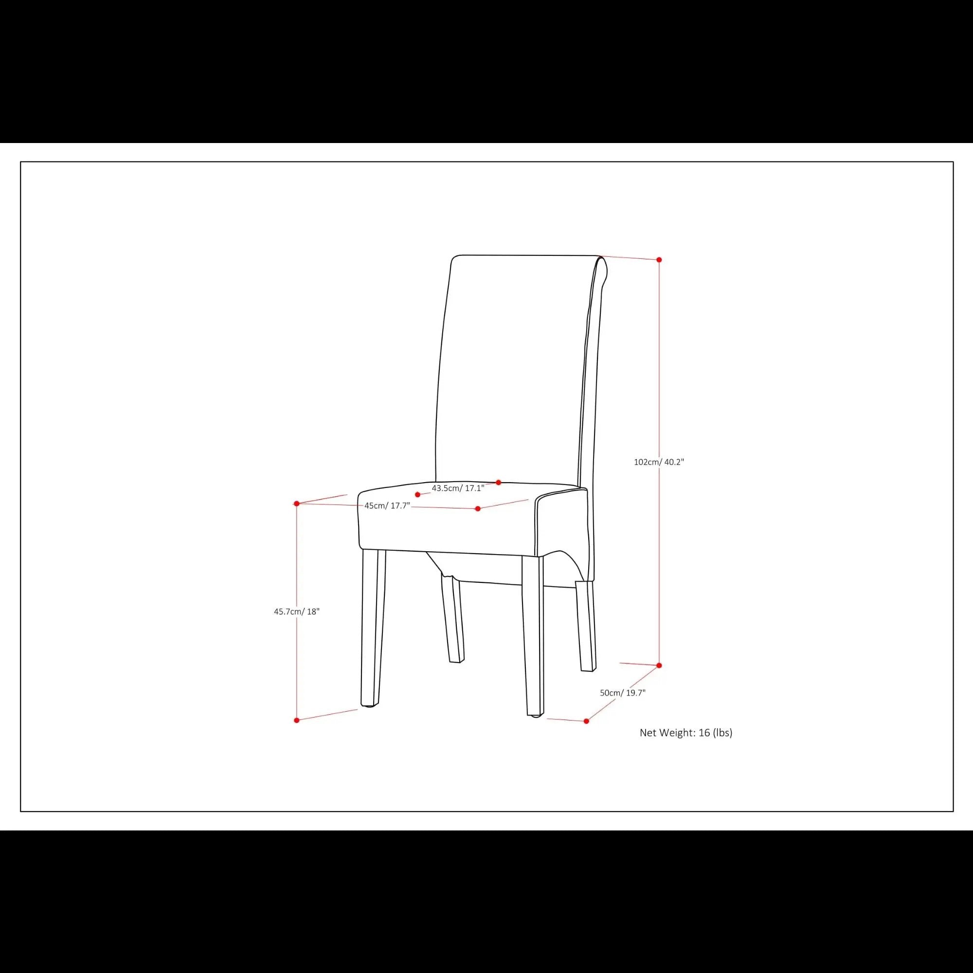 Avalon - Deluxe Parson, Dining Chair (Set of 2) by HouseOfZazla