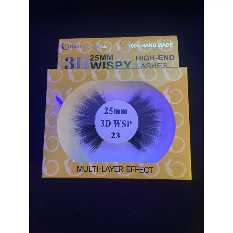 RetroTress 3D 25mm Wispy High-End Lashes Mink Matte 100% HAND MADE Eyelashes Bulk by Selzalot