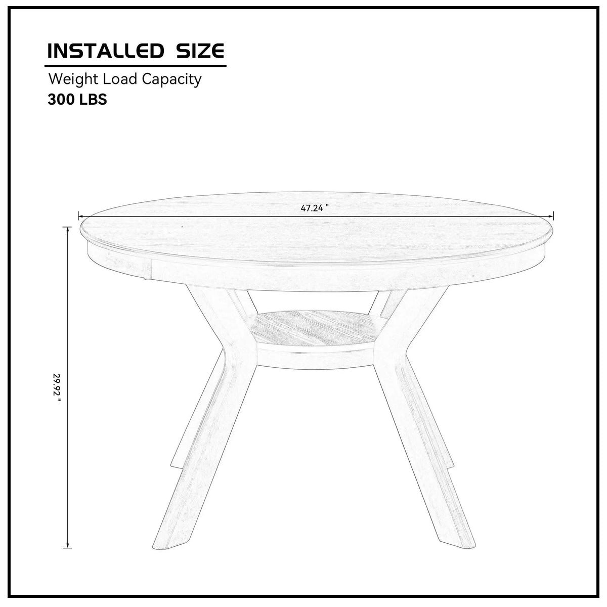 47.24'' Round Rubber Wood Dining Table by HouseOfZazla