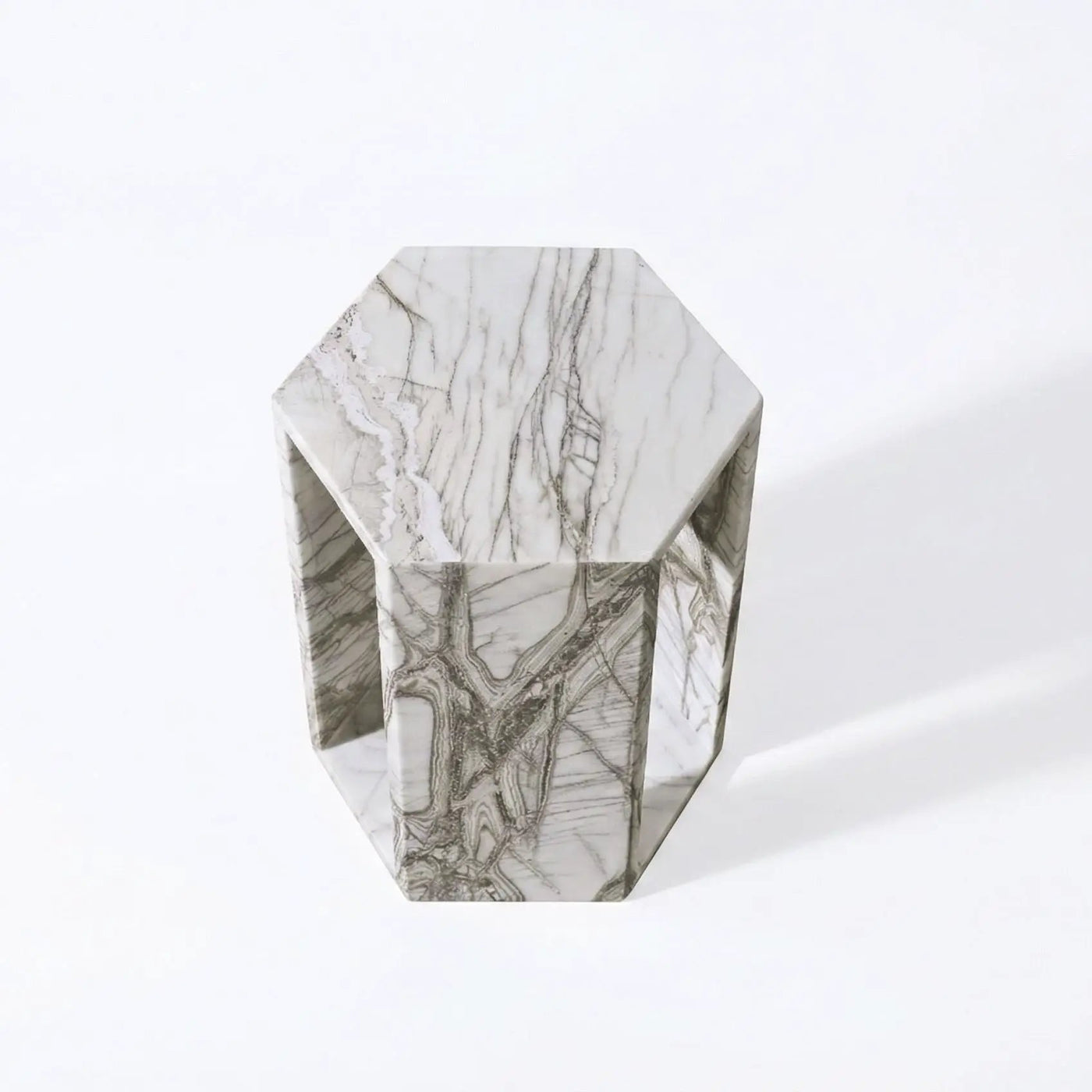 Modern Minimalist Hexagon Side Table by Unique Piece Furniture