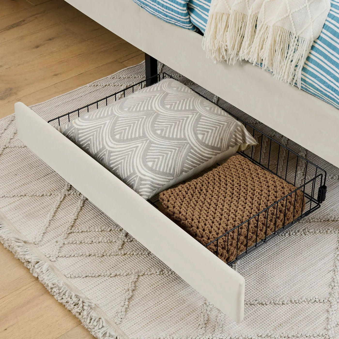 Upholstered Platform Bed Frame With 2 Storage Drawers And Adjustable Sofa Bed by HouseOfZazla